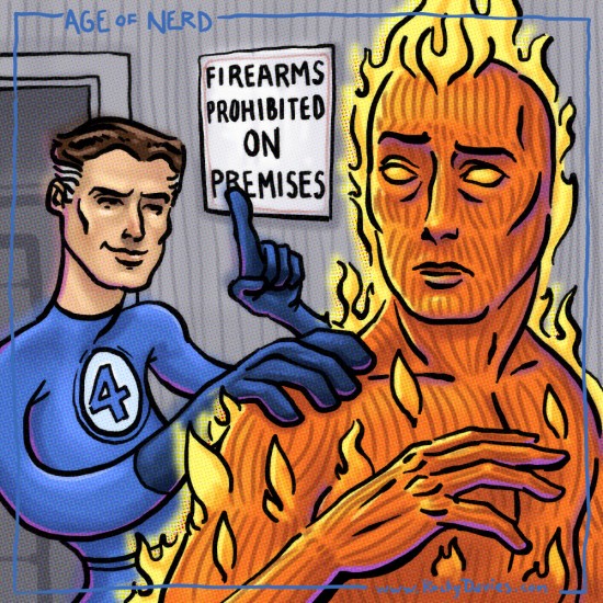 Mr. Fantastic and the Human Torch of Marvel